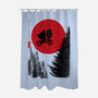 The Extra-Terrestrial In Japan-none polyester shower curtain-DrMonekers