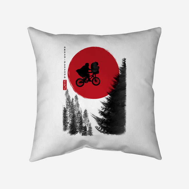 The Extra-Terrestrial In Japan-none removable cover w insert throw pillow-DrMonekers