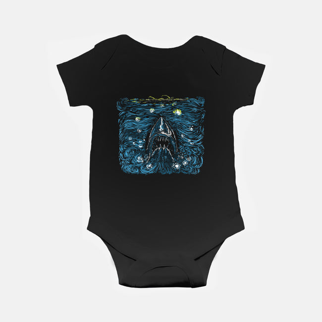Starry Shark-baby basic onesie-zascanauta