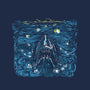 Starry Shark-none polyester shower curtain-zascanauta