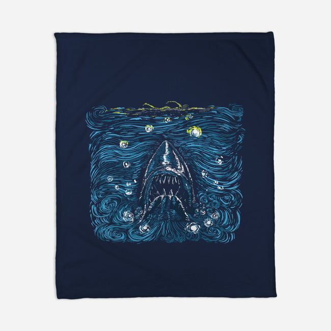 Starry Shark-none fleece blanket-zascanauta