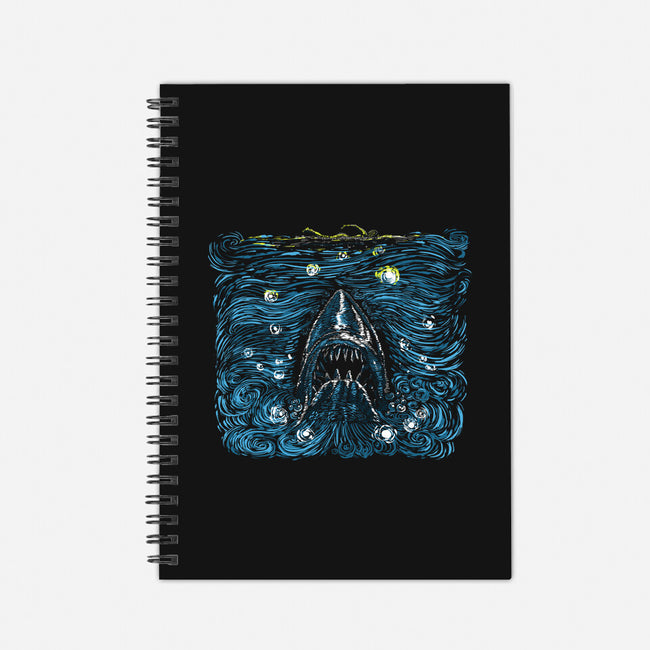 Starry Shark-none dot grid notebook-zascanauta