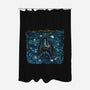 Starry Shark-none polyester shower curtain-zascanauta