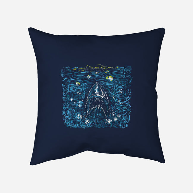 Starry Shark-none removable cover w insert throw pillow-zascanauta