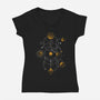 Celestial Dice-womens v-neck tee-Snouleaf