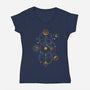 Celestial Dice-womens v-neck tee-Snouleaf