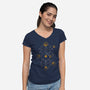 Celestial Dice-womens v-neck tee-Snouleaf