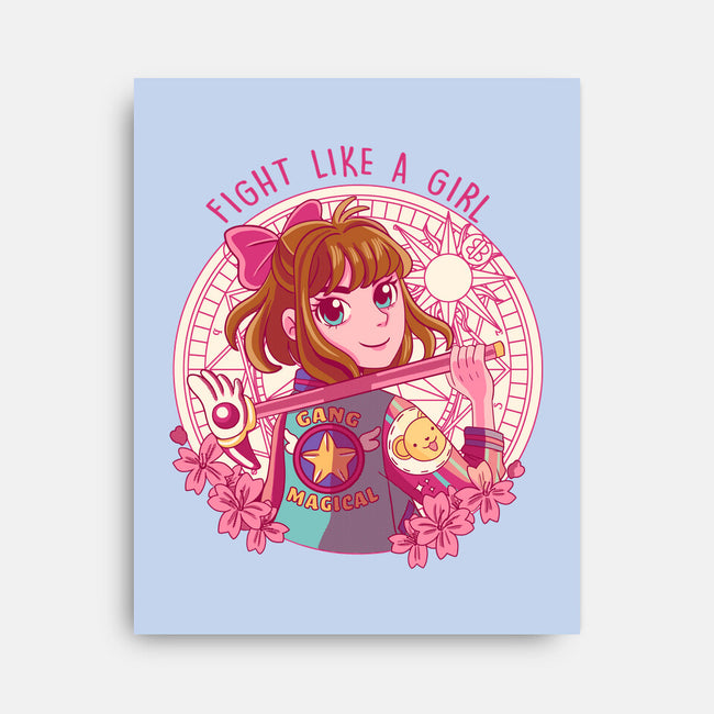Like A Girl-none stretched canvas-Conjura Geek
