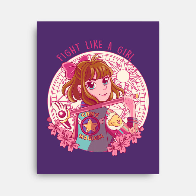 Like A Girl-none stretched canvas-Conjura Geek