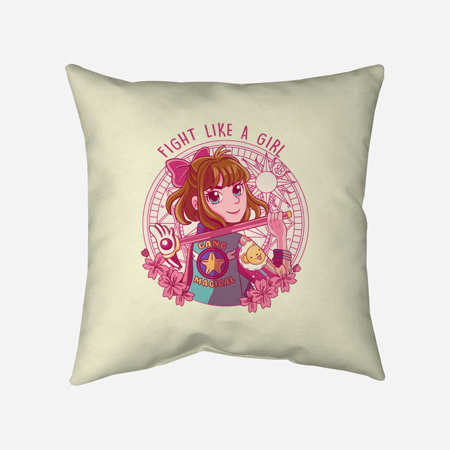 Like A Girl-none removable cover throw pillow-Conjura Geek