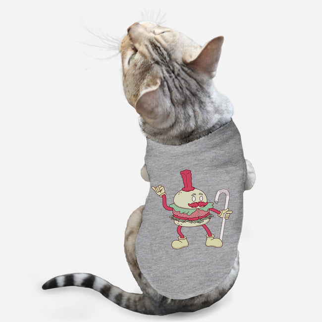 Dancing Burger-cat basic pet tank-Aljure!