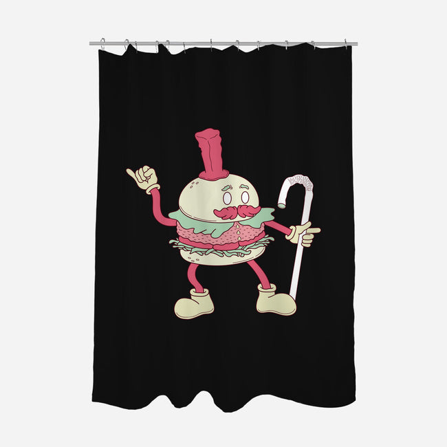 Dancing Burger-none polyester shower curtain-Aljure!