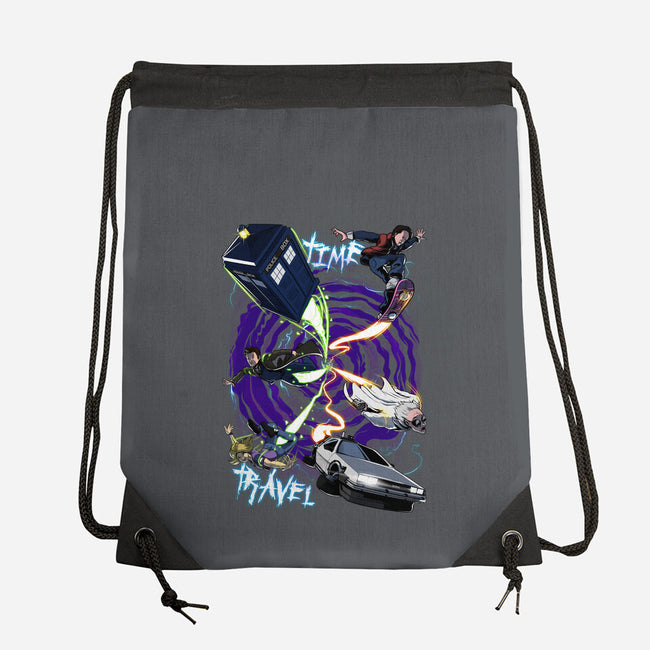 Traveling Through Time-none drawstring bag-Conjura Geek