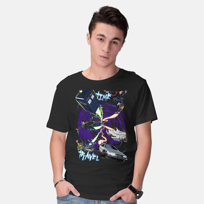 Traveling Through Time-mens basic tee-Conjura Geek