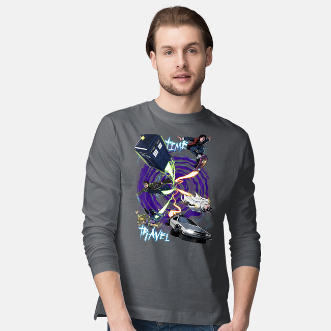 Traveling Through Time-mens long sleeved tee-Conjura Geek