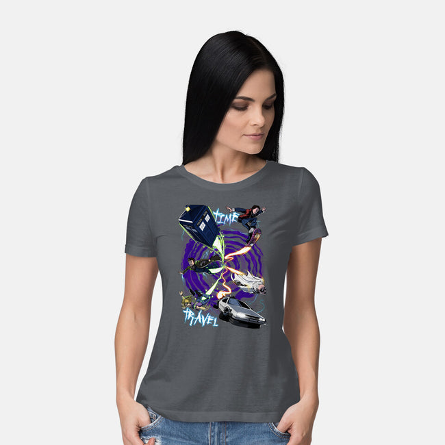 Traveling Through Time-womens basic tee-Conjura Geek