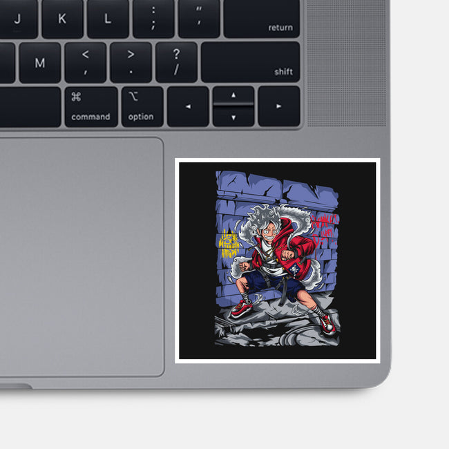 gear 5 sticker The Boy Gear 5-none glossy sticker-Hova by TeeFury