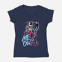 Cat Girl-womens v-neck tee-Hova