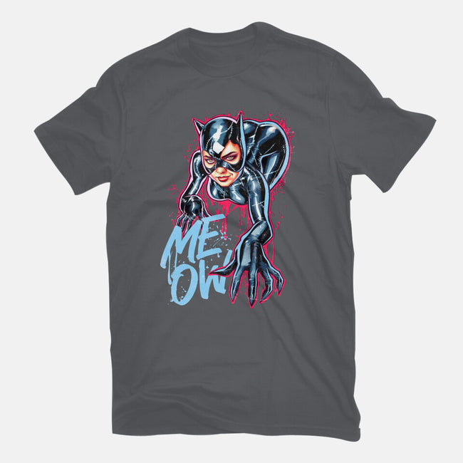 Cat Girl-womens fitted tee-Hova