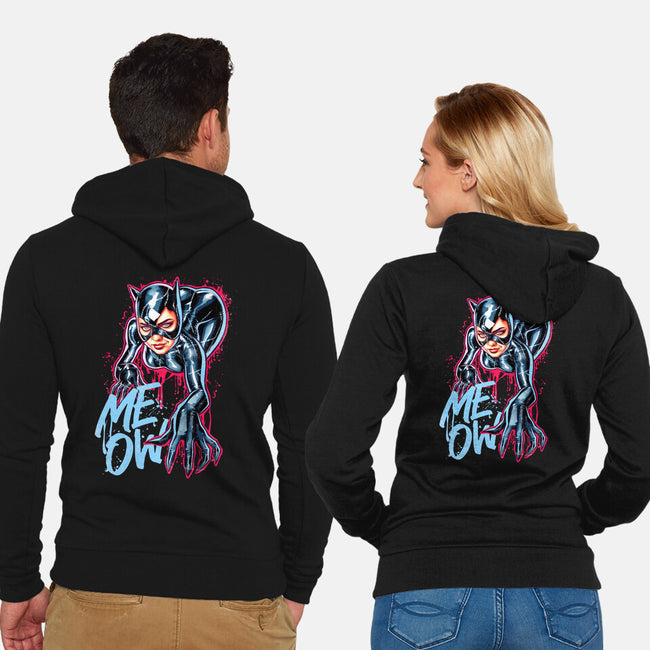 Cat Girl-unisex zip-up sweatshirt-Hova