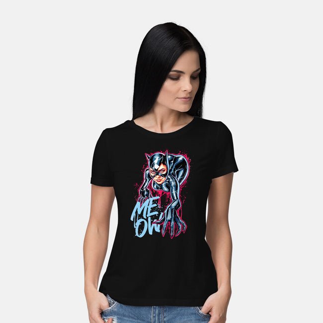 Cat Girl-womens basic tee-Hova