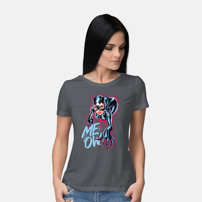 Cat Girl-womens basic tee-Hova