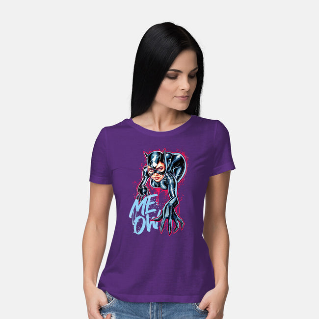 Cat Girl-womens basic tee-Hova