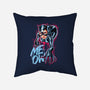 Cat Girl-none removable cover w insert throw pillow-Hova