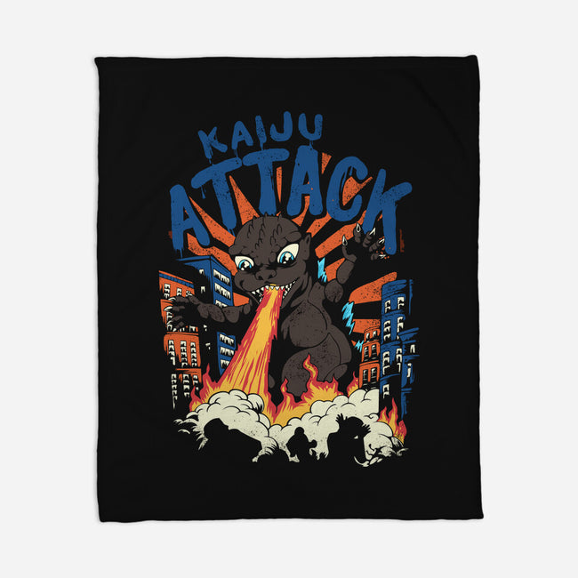 Kaiju Attack-none fleece blanket-Corndes