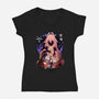 Fox Girl-womens v-neck tee-bellahoang