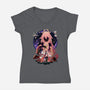 Fox Girl-womens v-neck tee-bellahoang