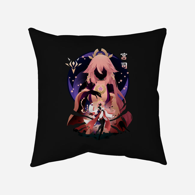 Fox Girl-none removable cover w insert throw pillow-bellahoang