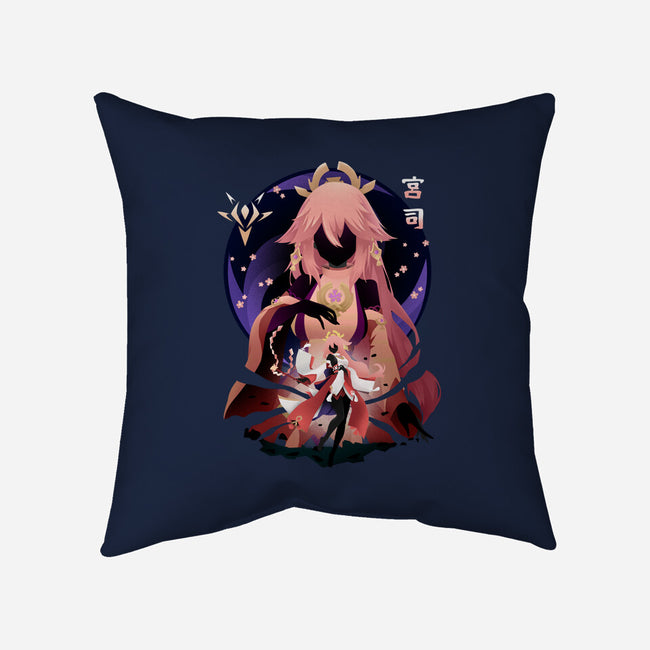 Fox Girl-none removable cover w insert throw pillow-bellahoang