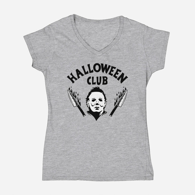 Halloween Club-womens v-neck tee-Boggs Nicolas