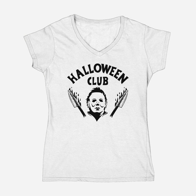 Halloween Club-womens v-neck tee-Boggs Nicolas
