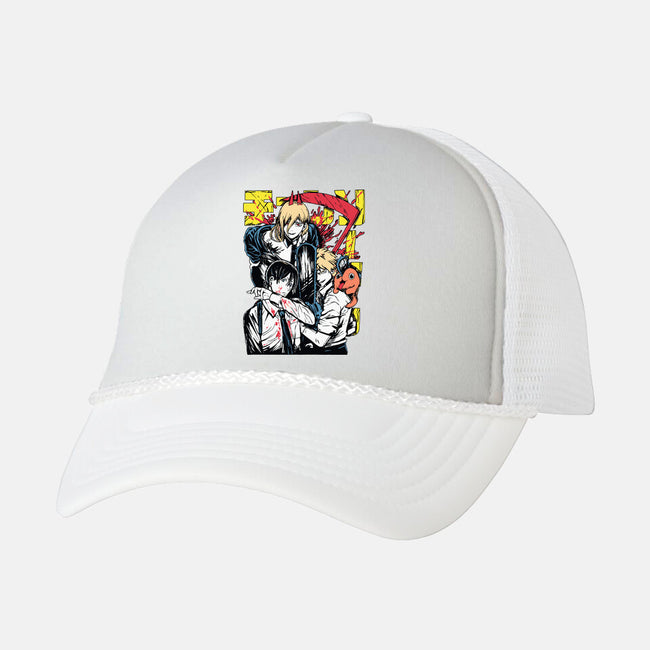 Team Chainsaw-unisex trucker hat-rondes