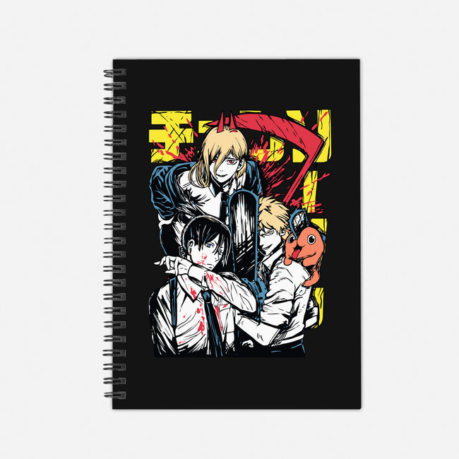Team Chainsaw-none dot grid notebook-rondes