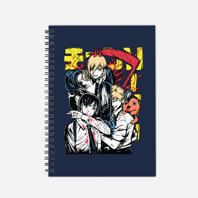 Team Chainsaw-none dot grid notebook-rondes