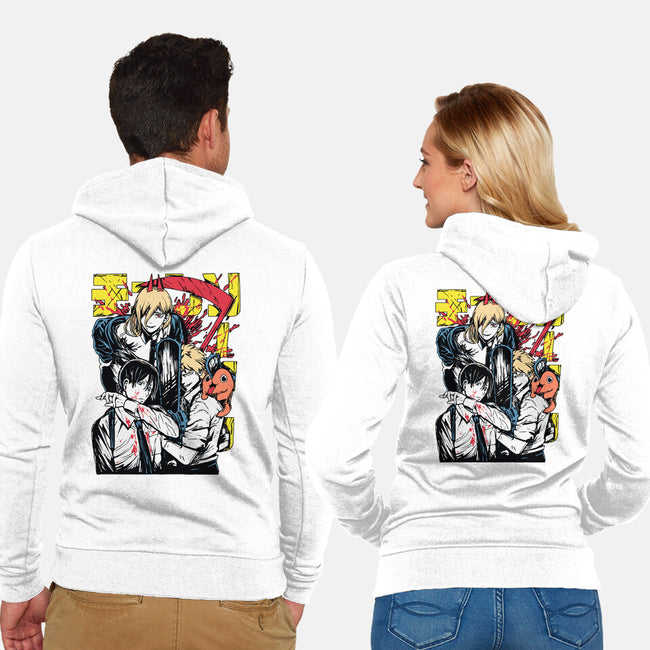 Team Chainsaw-unisex zip-up sweatshirt-rondes