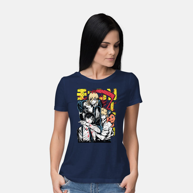 Team Chainsaw-womens basic tee-rondes
