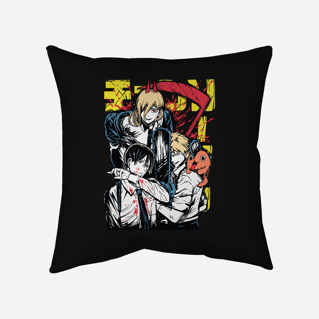 Team Chainsaw-none removable cover w insert throw pillow-rondes