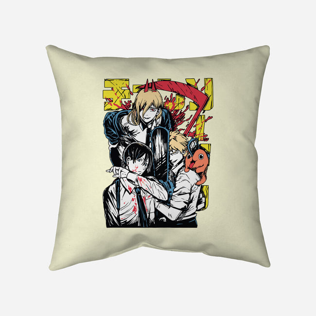 Team Chainsaw-none removable cover w insert throw pillow-rondes