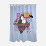 Cute Toucan-none polyester shower curtain-xMorfina