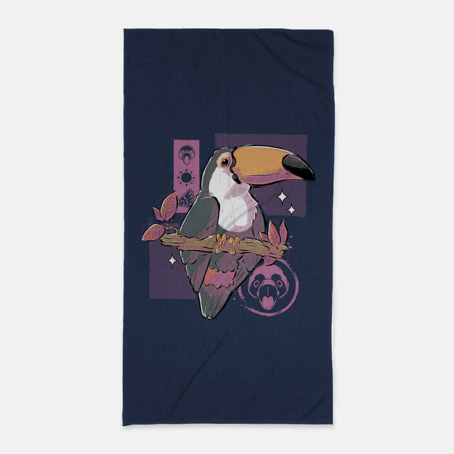 Cute Toucan-none beach towel-xMorfina