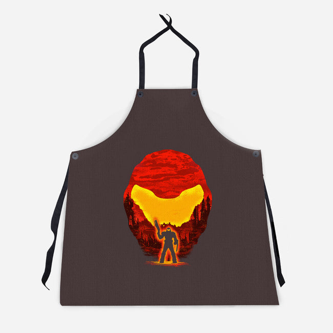 Conquer Demons-unisex kitchen apron-kuriz