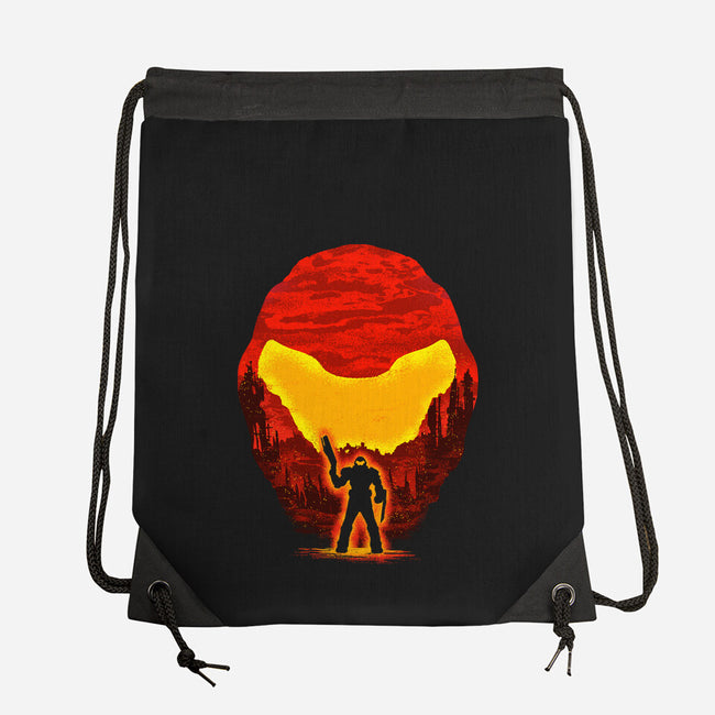 Conquer Demons-none drawstring bag-kuriz