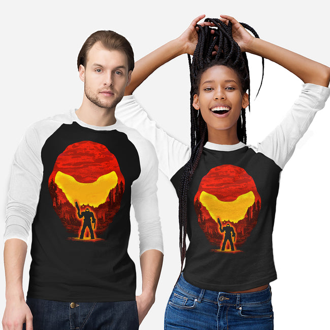 Conquer Demons-unisex baseball tee-kuriz