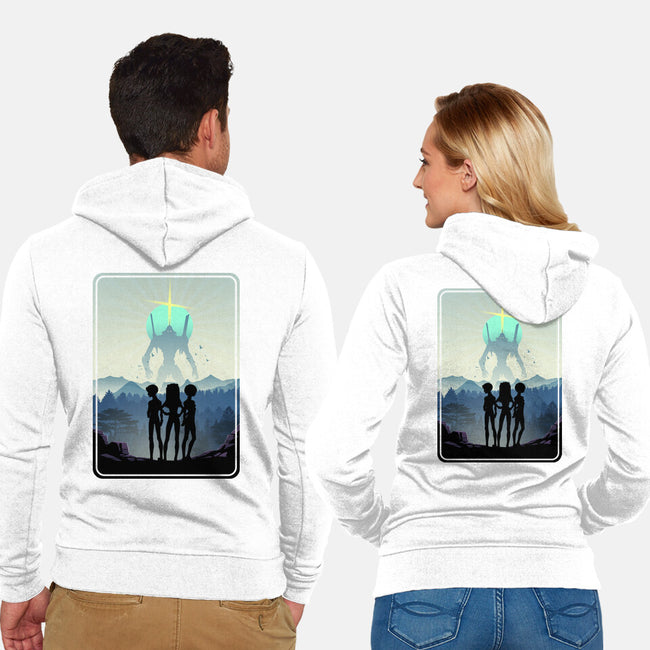 The Eva Mecha Team-unisex zip-up sweatshirt-RonStudio