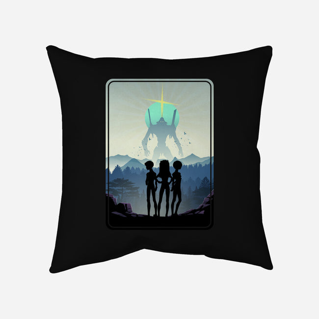 The Eva Mecha Team-none removable cover w insert throw pillow-RonStudio