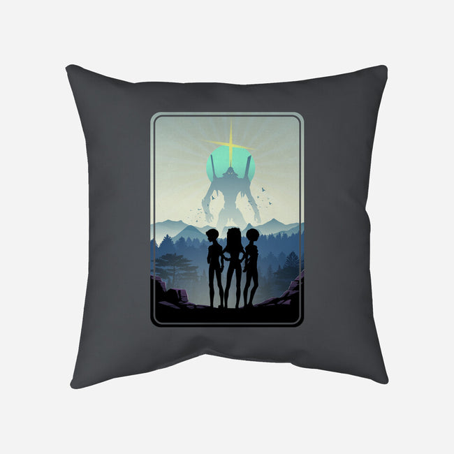 The Eva Mecha Team-none removable cover w insert throw pillow-RonStudio